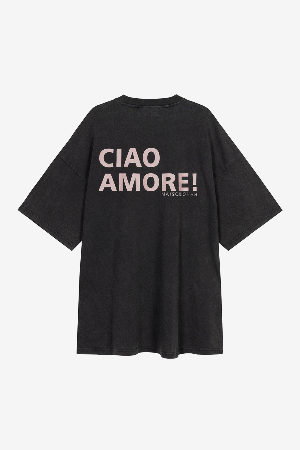 Oversized T-Shirt CIAO AMORE vintage black